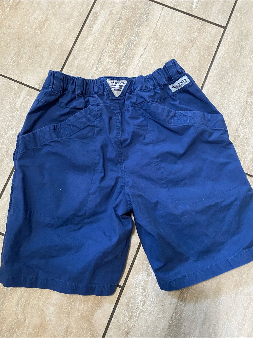 Columbia Boys Deep Blue Elastic-Waist Outdoor Shorts
